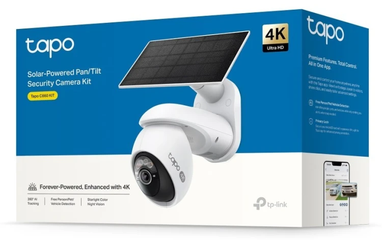 TP-Link Tapo C660 KIT Tubowa Kamera bezpieczeństwa IP Zewnętrzna 3840 x 2160 px Sufit / Ściana