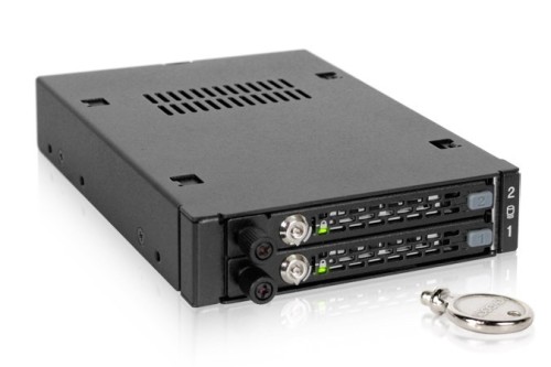 We-Ra. IcyDock z miejscem na 2 dyski: 2x6,3cm SATAI-III/SAS HDD&SSD w kolorze, 1x3,5" Metal