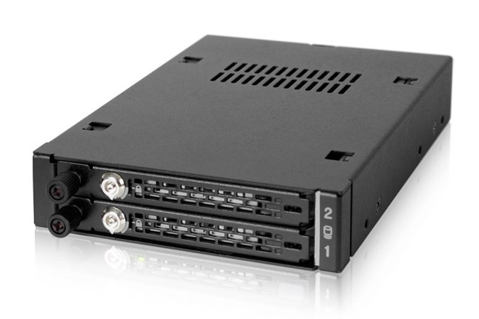 We-Ra. IcyDock z miejscem na 2 dyski: 2x6,3cm SATAI-III/SAS HDD&SSD w kolorze, 1x3,5" Metal