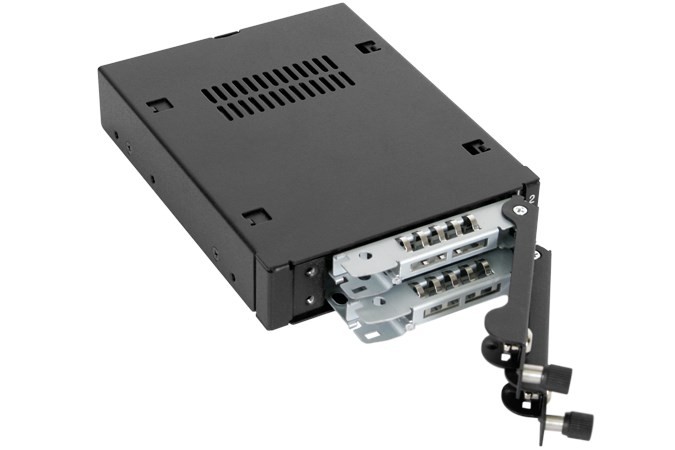 We-Ra. IcyDock z miejscem na 2 dyski: 2x6,3cm SATAI-III/SAS HDD&SSD w kolorze, 1x3,5" Metal