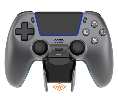 Deltaco Gaming GAM-199-STEELGRAY kontroler gier Szary, Metaliczny, Stal Bluetooth/USB Gamepad PlayStation 5, Android, iOS