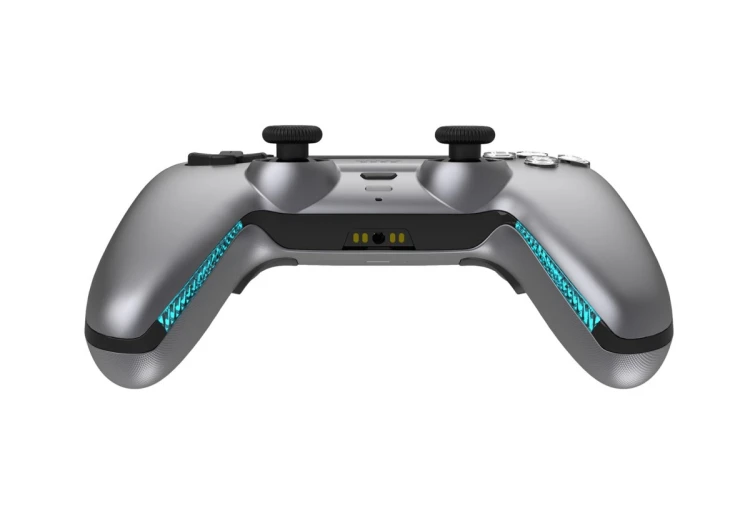 Deltaco Gaming GAM-199-STEELGRAY kontroler gier Szary, Metaliczny, Stal Bluetooth/USB Gamepad PlayStation 5, Android, iOS