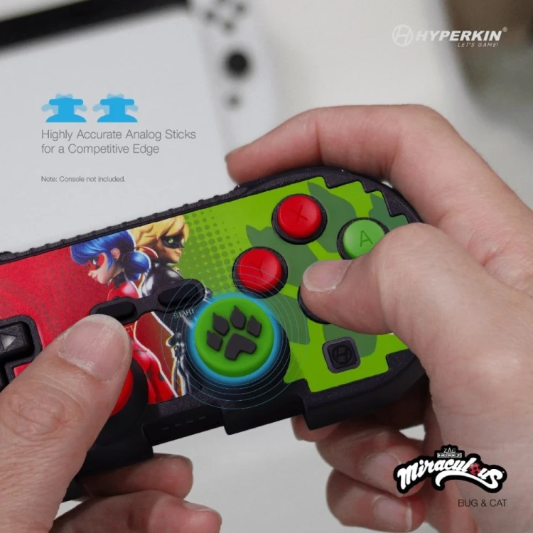 Hyperkin Pixel Art Zielony, Czerwony Bluetooth Gamepad Nintendo Switch, Nintendo Switch Lite, Nintendo Switch OLED