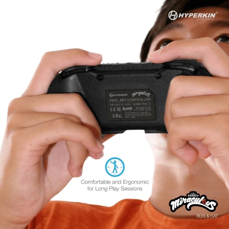Hyperkin Pixel Art Zielony, Czerwony Bluetooth Gamepad Nintendo Switch, Nintendo Switch Lite, Nintendo Switch OLED