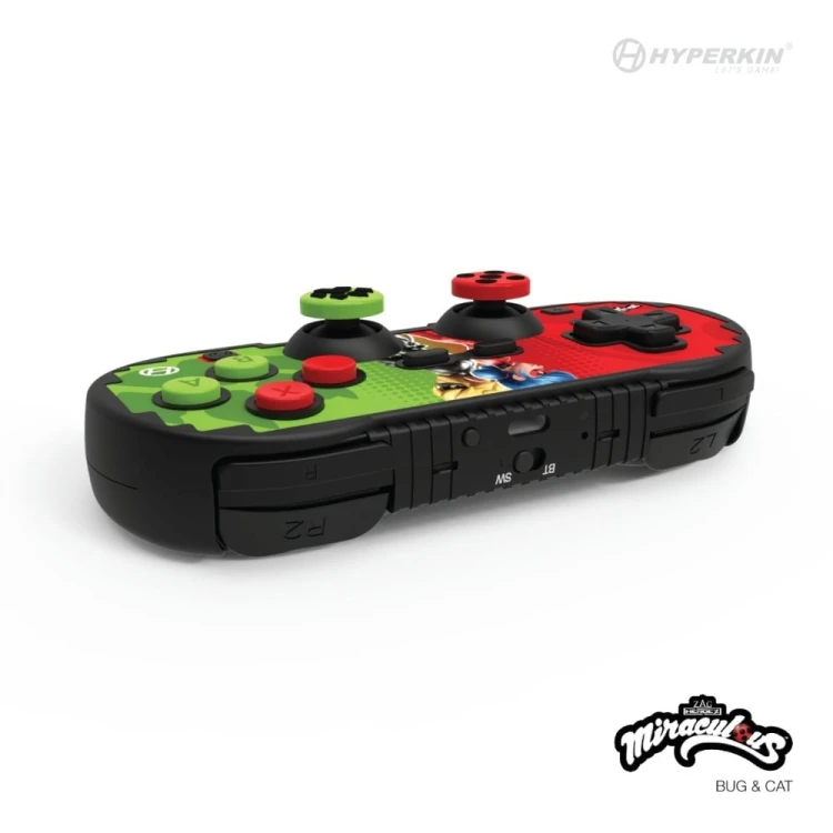 Hyperkin Pixel Art Zielony, Czerwony Bluetooth Gamepad Nintendo Switch, Nintendo Switch Lite, Nintendo Switch OLED