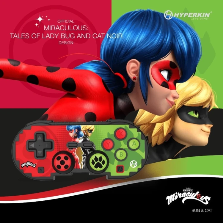 Hyperkin Pixel Art Zielony, Czerwony Bluetooth Gamepad Nintendo Switch, Nintendo Switch Lite, Nintendo Switch OLED