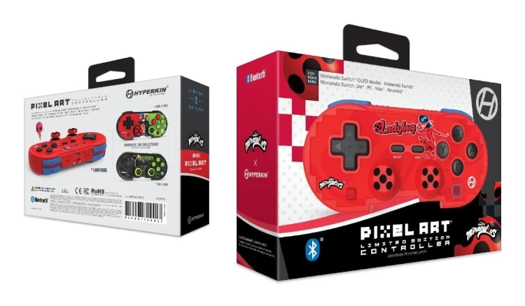 Hyperkin M01328-MTLB kontroler gier Czarny, Niebieski, Czerwony Bluetooth Gamepad Android, MAC, Nintendo Switch, Nintendo Switch OLED, PC, iOS