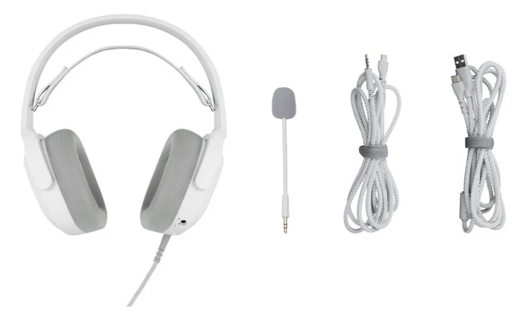GAMIAC HS71 Zestaw słuchawkowy Przewodowa Opaska na głowę Gaming USB Type-C Biały