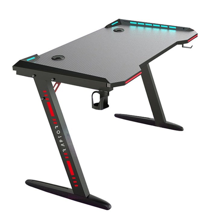 Biurko gamingowe Raptor GT100 120x60cm RGB czarne