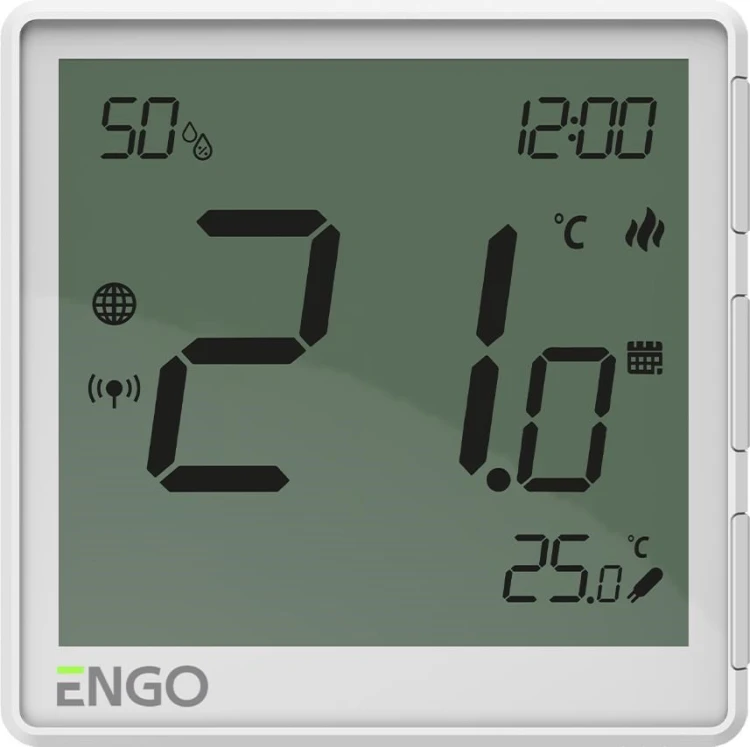 Regulator temperatury ENGO Controls EONE-230W, 230V, biały, Internetowy, podtynkowy, ZigBee