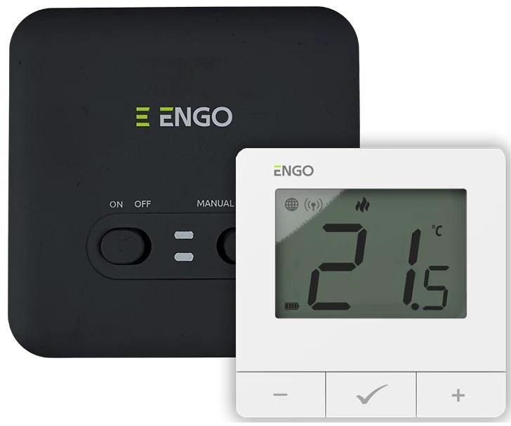 Regulator temperatury ENGO Controls E20i-W bezprzewodowy, bateryjny, Wi-Fi, Internetowy, biały, 868MHz