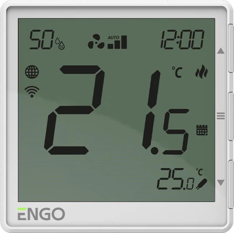 Regulator klimakonwektorów ENGO Controls EFAN-230W, 230V, biały, Internetowy, podtynkowy, Wi-Fi