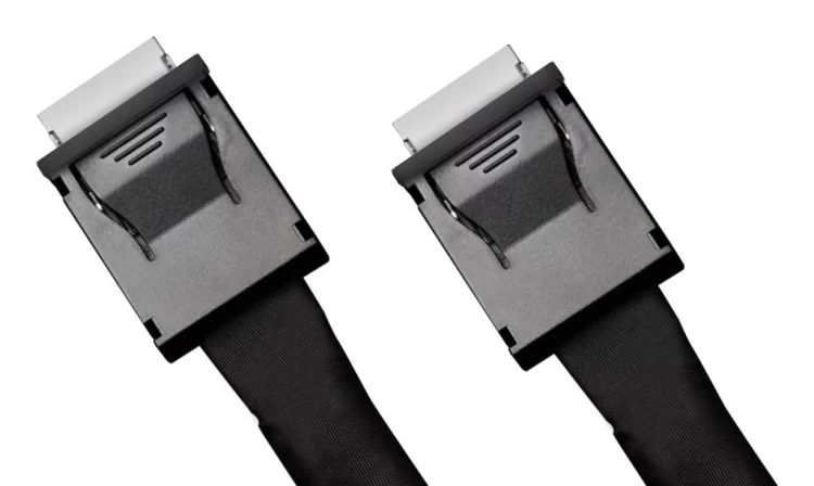 Kabel wewnętrzny SAS ICY Dock MB206L-B - 8i Slim SAS (SFF-8654) (M) do 4i OCuLink (SFF-8611) - 50cm - do ToughArmor MB699VP-B V2, MB699VP-B V3, MB720M