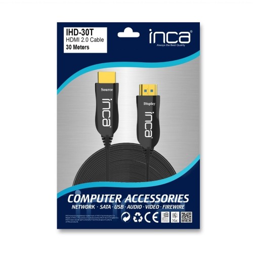 Inca IHD-30T kabel HDMI 30 m HDMI Typu A (Standard) Czarny