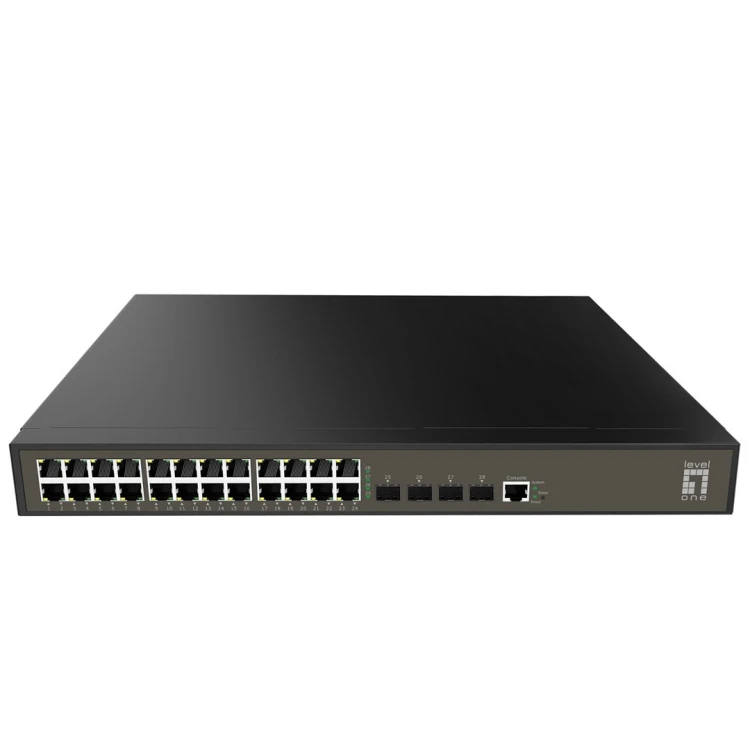 Przełącznik zarządzalny LevelOne GB/L2+ 28-portowy 19" 2,5 Gb/s