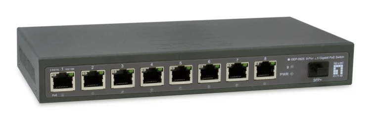 Przełącznik LevelOne GB PoE 9-portowy 120 W 10 Gb/s