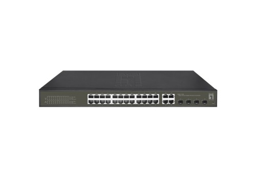 Przełącznik LevelOne Hilbt GB/SL PoE+ 28-portowy 19" 400W 1Gbps