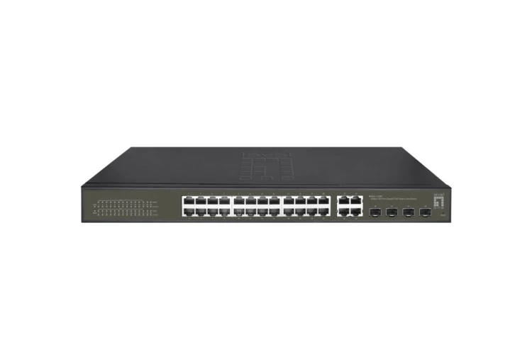 Przełącznik LevelOne Hilbt GB/SL PoE+ 28-portowy 19" 400W 1Gbps