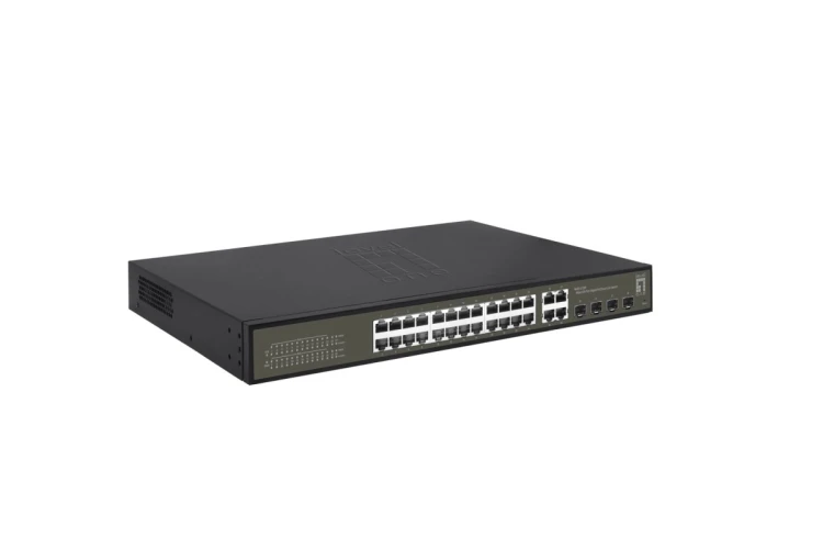 Przełącznik LevelOne Hilbt GB/SL PoE+ 28-portowy 19" 400W 1Gbps