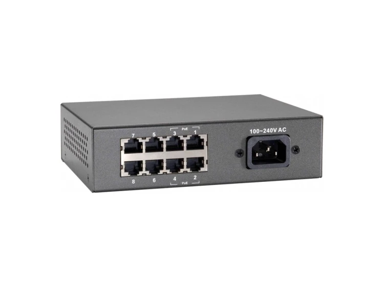 Przełącznik LevelOne FE PoE+ 8-portowy 65W 100Mbps