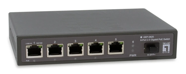 Przełącznik LevelOne GB PoE+ 6-portowy 65 W 10 Gb/s