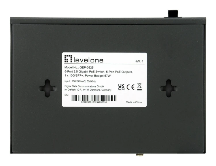 Przełącznik LevelOne GB PoE+ 6-portowy 65 W 10 Gb/s