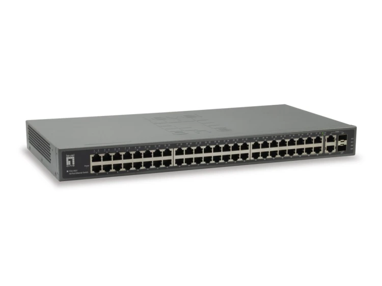 Przełącznik LevelOne FGU-5021 - Niezarządzalny - 48 x 10/100 + 2 x Combo Gigabit SFP - Możliwość montażu w szafie