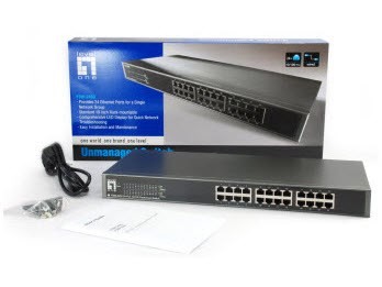 Przełącznik LevelOne FE 24-portowy 19" 100Mbps