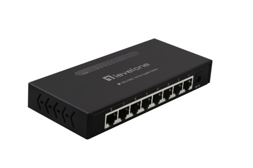 LevelOne GEU-0822 przełącznik sieciowy Nie zarządzany Gigabit Ethernet (10/100/1000) Czarny