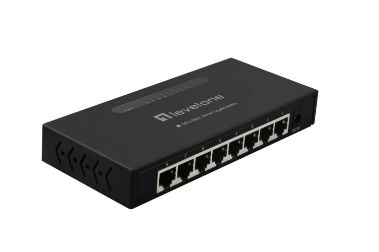 LevelOne GEU-0822 przełącznik sieciowy Nie zarządzany Gigabit Ethernet (10/100/1000) Czarny