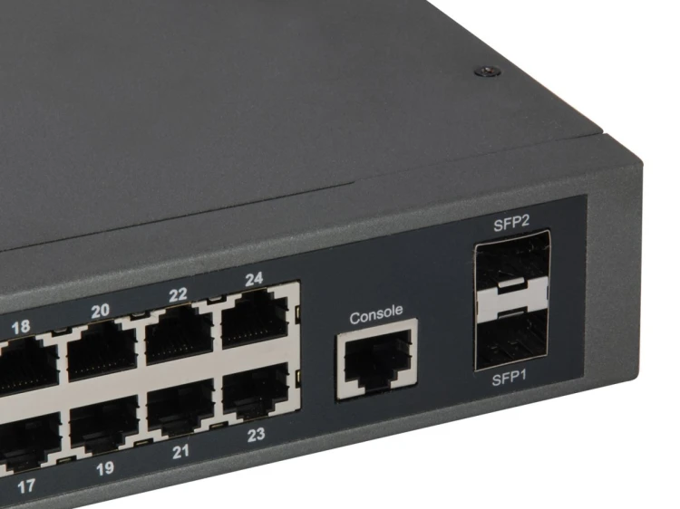 Przełącznik LevelOne WebSmart/GB PoE+ 26-portowy 19" 370W 1Gbps