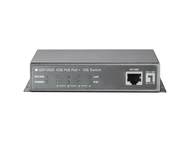 Przełącznik LevelOne GEP-0520 - 4 x 10/100/1000 PoE + 1 x 10/100/1000 - Pulpit