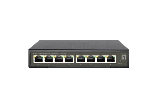 LevelOne GES-2108 przełącznik sieciowy Zarządzany L2 Gigabit Ethernet (10/100/1000) Czarny