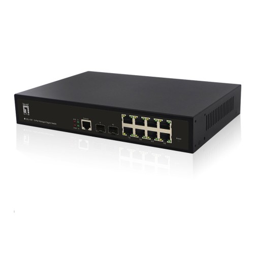 10-portowy zarządzalny przełącznik gigabitowy L2, 2x GE SFP Producent: LEVELONE (GEL-1061V2)