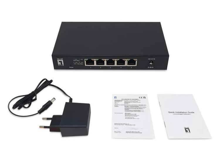 Przełącznik LevelOne GB 5-portowy 2,5 Gb/s