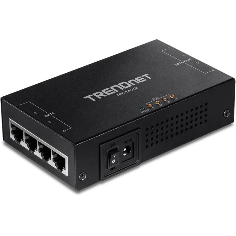 Wtryskiwacz TRENDnet POE+ 65W 4-portowy