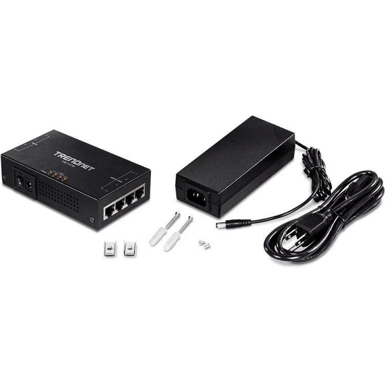 Wtryskiwacz TRENDnet POE+ 65W 4-portowy