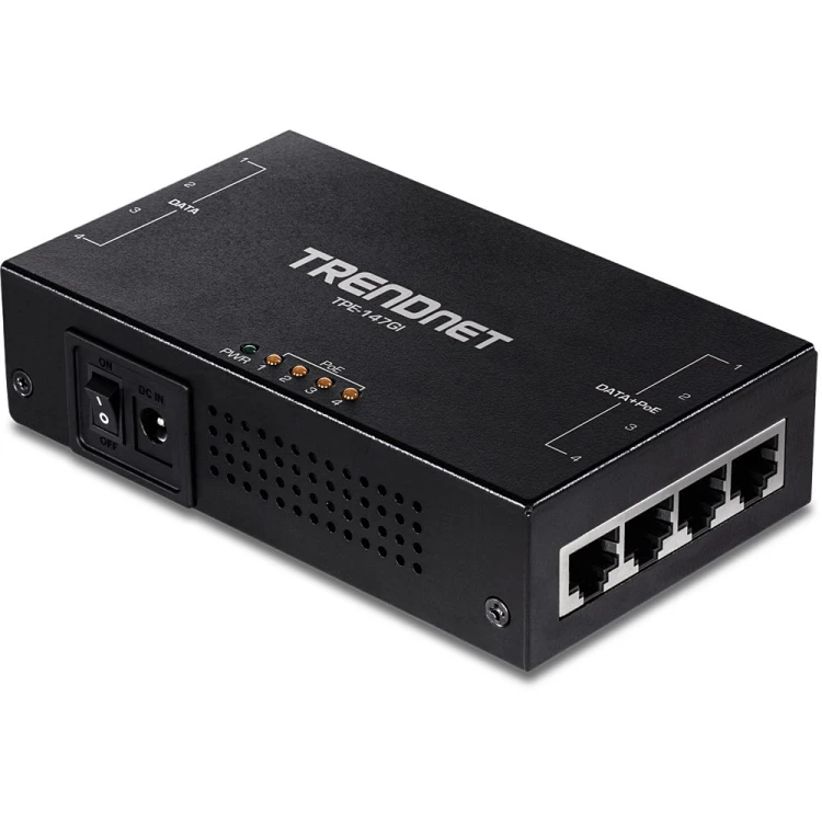 Wtryskiwacz TRENDnet POE+ 65W 4-portowy