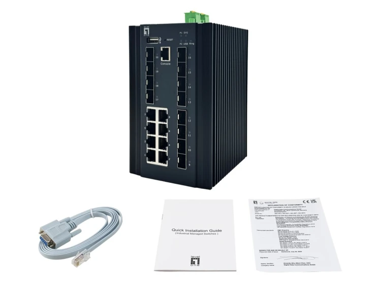 Przełącznik LevelOne 20x GE IGX-2072 8x 1GbE 8x 2.5GbE SFP+ sw
