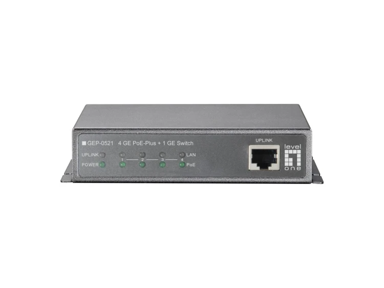 Przełącznik LevelOne GB PoE+ 5-portowy 19" 115W 1Gbps