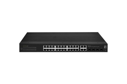 LevelOne IGS-2128 przełącznik sieciowy Zarządzany L2 Gigabit Ethernet (10/100/1000) Czarny