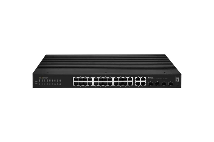 LevelOne IGS-2128 przełącznik sieciowy Zarządzany L2 Gigabit Ethernet (10/100/1000) Czarny