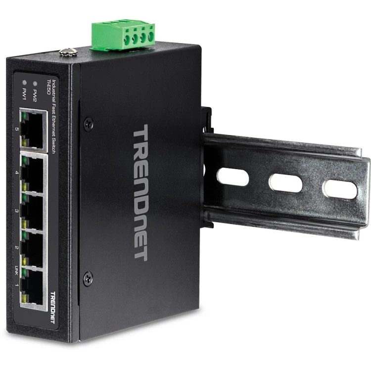 TRENDnet Industrie Switch  5 Port Fast Ethernet  L2 DIN-Rail