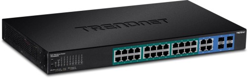 Przełącznik TRENDnet 28 portów zarządzalny Gbit PoE+ 370W WebSmart 19"