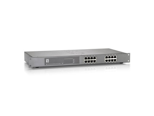 LevelOne FEP-1612W120 - Przełącznik - 16 x 10/100 (PoE+) - Możliwość montażu w szafie - PoE+ (480 W)