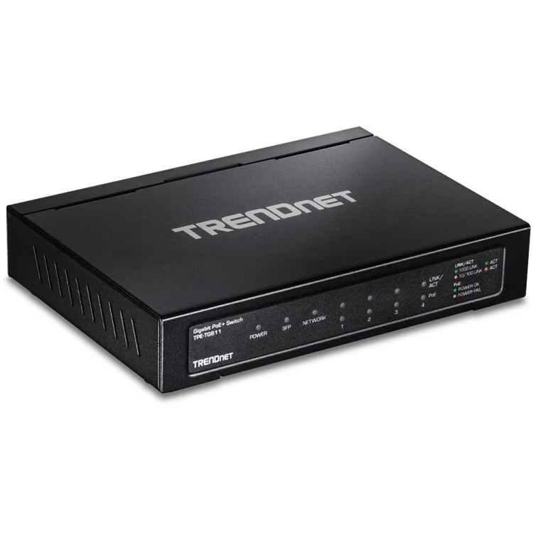 TRENDnet Switch  6 Port Gbit PoE+  65W                Metall