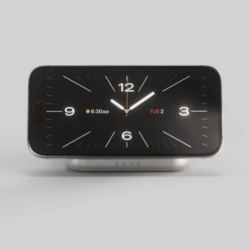 ZENS ZESC20W/00 ładowarka do urządzeń przenośnych Słuchawki, Smartfon, Oglądaj Biały, Srebrny USB Bezprzewodowe ładowanie Szybkie ładowanie Wewnętrzna