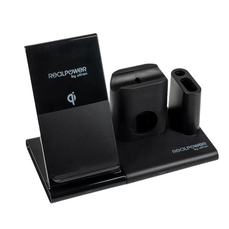 RealPower ChargeAIR Connect Smartfon, Smartwatch, Tablet Czarny USB Bezprzewodowe ładowanie Wewnętrzna