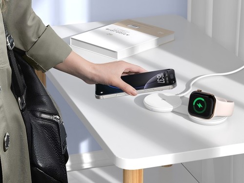 Conceptronic GORGON04W ładowarka do urządzeń przenośnych Smartfon, Smartwatch Biały Prąd przemienny Bezprzewodowe ładowanie Wewnętrzna