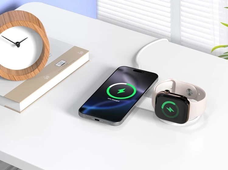 Conceptronic GORGON04W ładowarka do urządzeń przenośnych Smartfon, Smartwatch Biały Prąd przemienny Bezprzewodowe ładowanie Wewnętrzna